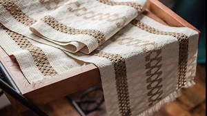Aothpher Farmhouse Natural Burlap Table Runner Macrame Table Runners with Tassels for Bohemian Wedding Bridal Shower Home Dining Table Decor, 12 x 72 Inch