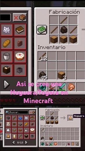 ¿Cómo crear una Hoguera/fogata en Minecraft? Aprende con nosotros y suscríbete 🙏❤️