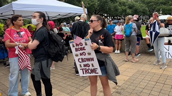 Thousands show up to 'No Kings' protest in downtown Houston
