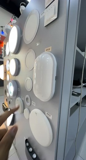 Exploring Modern Circular Light Fixtures in Showroom