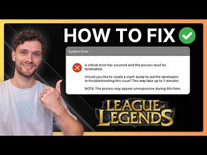 How To Fix League Of Legends Critical Error - EASY FIX!
