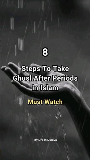 8 Steps To Take Ghusl After Periods in Islam!! 👍💯 #islamic #shorts #viral #yt #ghusl #periods