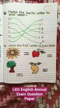 LKG English Annual Exam Question Paper 2025-2026 #shortsfeed #shorts ‪@kidslearningfun2013‬