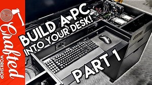 In this video, I show YOU how to build your own custom DIY gaming computer desk or desk PC, as it's so aptly called. With a basic set of tools, you can turn a pile of plywood into a sweet custom gaming rig that will be the envy of your friends. | Crafted Workshop