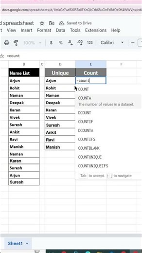 🧠Google sheet Job Interview Questions UNIQUE Formula in google sheet