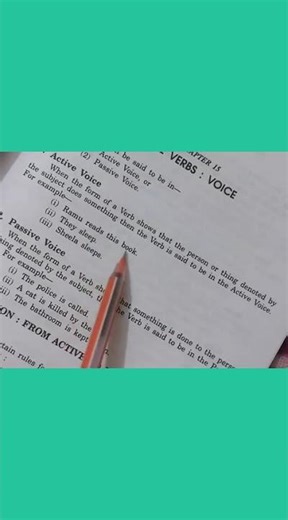 The Verb : Voices || Active and Passive voices