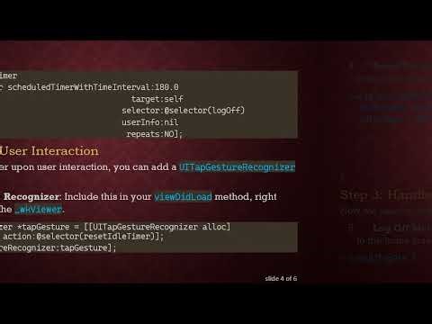How to Detect User Idle Time in a Specific iOS View Controller