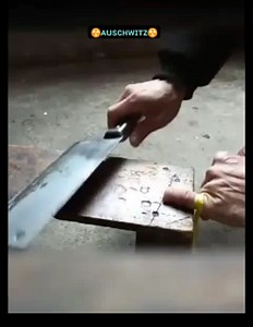 Crazy! Man Cuts His Finger With Machete Twice