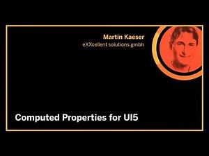 Computed Properties for UI5