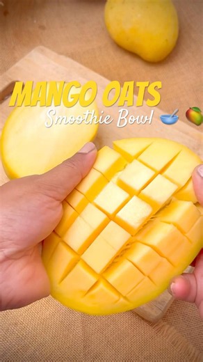 Mango Oats Smoothie Bowl I Easy 10-MIN BREAKFAST I No milk, no yogurt—just pure creaminess! 🍌✨ #food