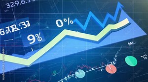 financial, finance, investment, chart, graph, invest, interface, indicator, rising, stock. drawing line to calculation indicator chart and graph is tools of investment Stock Video