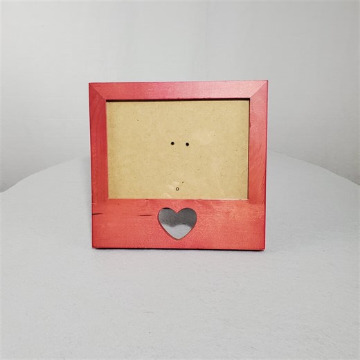 Vintage Pink Picture Frame With Heart, 5 X 7 Real Glass, #960 - Etsy