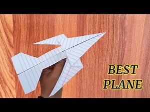 Make Excellent Paper plane | Ever fast airplane with paper | Make world Record plane #1133