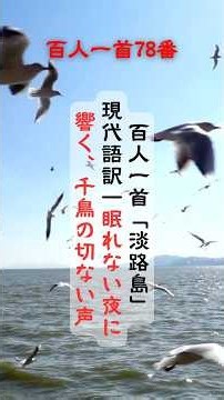 百人一首78番「淡路島」現代語訳｜眠れない夜に響く、千鳥の切ない声