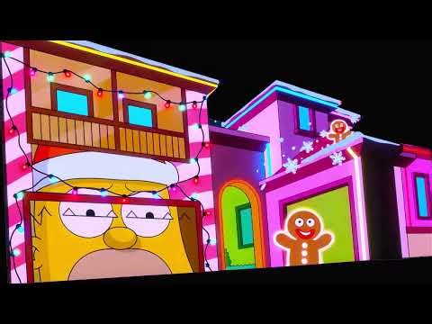 Simpsons Christmas Projection Mapping Video | Custom Animated Holiday House