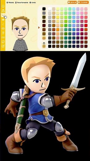 How to make Mii Swordfighter from Super Smash Bros. #miiswordfighter #supersmashbros