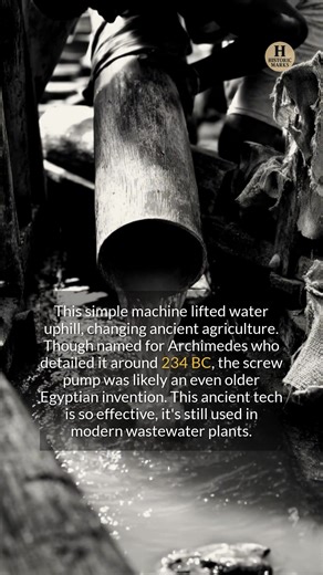 A simple screw pump changed ancient farming and is still used today. #history #ancienthistory #engineering | Historic Marks