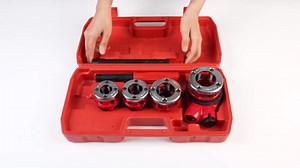 Tools,Pipe Threader Kit,Pipe Threader Kit,Pvc Pipe Threader,Tap and Die Set,Tap and Die Set,Ratcheting Pipe Threader Set, Malleable Cast Iron 4 Threading Dies 1/2" 3/4" 1" 1-1/4"