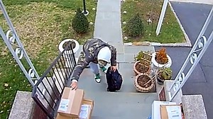 Watch: Alleged porch pirate flees police, tackled by good Samaritan