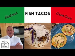 Fish Tacos. I use Cod and Blackened seasoning in a perfect cream sauce. Taco Tuesday!