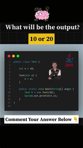 What will be the output ? #java #javaprogramming #javacodinginterviewquestions
