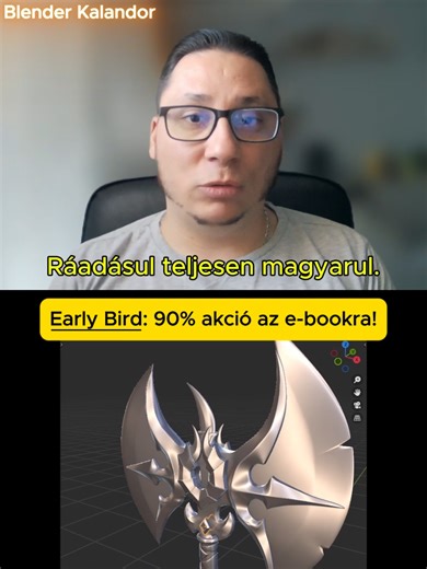 🎓 Blender-oktatás és 3D játékfejlesztés kezdőknek – magyar nyelven! 🇭🇺 Tanulj meg 3D modelleket készíteni könnyedén videojátékokhoz vagy 3D-nyomtatáshoz. 🎮🖨️ Tökéletes hobbihoz 🎨 és üzleti célokra egyaránt. Azonnali hozzáférés online oktatóvideókhoz – teljesen magyarul. ✨ Előképzettség és korhatár nélkül bárki elkezdheti! ✅ Nem tantermi, hanem 100%-ban online videós anyagok! 💻 🎮 Blender és Játékfejlesztés Kezdőknek – E-book! 💥 Most 90% kedvezménnyel – csak 1.990 Ft! 👉 Részletek és vásá