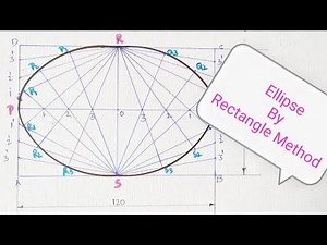 Ellipse by Rectangular method (oblong method) //Conic Sections //Engg. Drawing