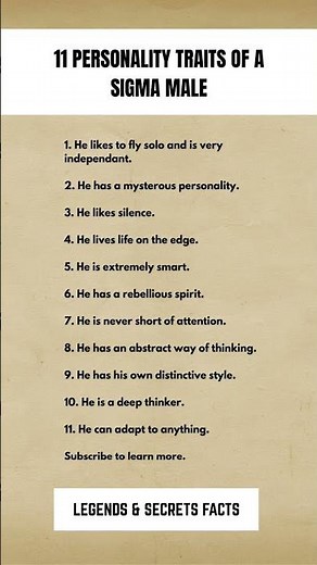 11 SECRET Traits of the Sigma Male (The RARE Lone Wolf Personality EXPOSED) 🐺🔥