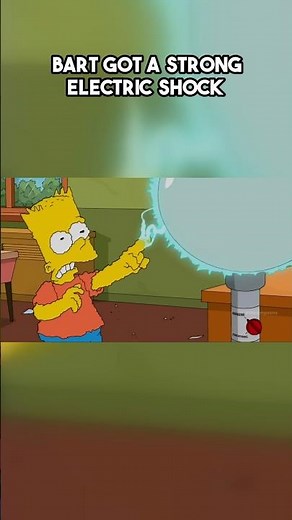 Bart Got A Strong Electric Shock #simpsons #shorts