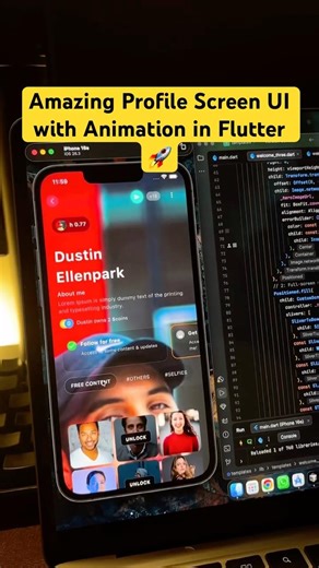 Amazing Profile Screen UI with Animation in Flutter 🚀