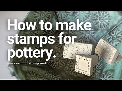 How to make stamps out of clay for your pottery - tutorial/process video 🖌️
