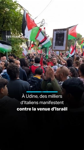 49K views · 2.2K reactions | Des milliers de manifestants pro-palestiniens se sont rassemblés mardi à Udine, dans le nord de l’Italie, avant le match de qualification pour la Coupe du monde opposant l’Italie à Israël. Ils ont dénoncé la tenue d’une rencontre qu’ils jugent moralement inacceptable. L’Italie s’est finalement imposée 3-0 et a assuré, à minima, sa place en barrages pour le Mondial 2026 en éliminant Israël de la course | TRT Français | Facebook