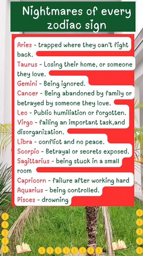 403K views · 1.1K reactions | Nightmares of Every Zodiac Sign #zodiac #horoscope #night #astrology #nightmare #belief #fyp #fbreelsvideo #fbreelsfypシ゚viralfbreelsfypシ゚viral #zodiacsigns #zodiacastrology #zodiachoroscope | know your fate | Facebook