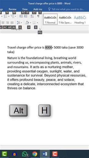 How to Put Strikethrough in MS Word with Shortcut Key ⚡ #msword