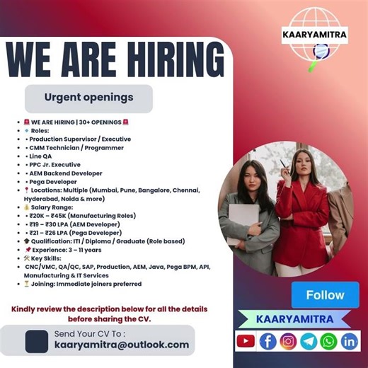 WE ARE HIRING. CHECK DESCRIPTION FOR MORE DETAILS