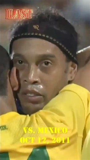 Ronaldinho first and last goal for Brazil. #ronaldinho #brazil #goals