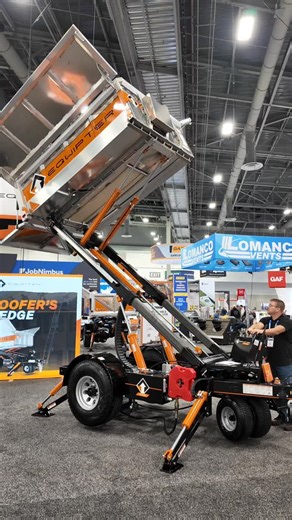 This might be the coolest roofing dump trailer I’ve ever seen @equipter 4000 THE DRIVABLE DEBRIS CONTAINER The Equipter 4000 is designed to transform how you approach work, combining efficiency with unparalleled ease of use. This innovative machine offers versatility across various modes, exceptional driving and steering capabilities, and a robust build to cater to your demanding projects. - #construction #roofing #tools #newtools #toolsofthetrade | Some Guy With Tools