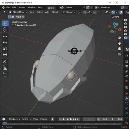 Fish in Blender 3D