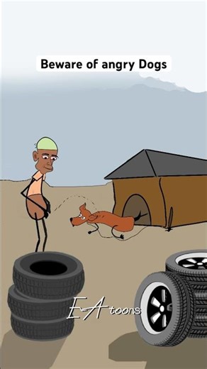 Beware of angry Dogs (Animation meme) #eatoons #shorts