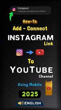 Link Instagram to YouTube: How to Add IG Account URL to YT Channel About Section using Mobile Phone