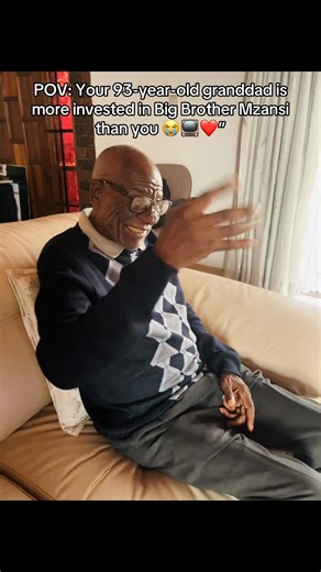 Came home from school and found my granddad like this, cheering and all smiles… instantly made my day better 🫶❤️@Big Brother Mzansi Official biggest fan🔥 #bigbrothermsanzi #granddad #msanzitiktok #wholesomemoments #fypage
