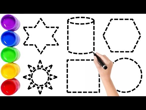 Learn Shapes Fast | Easy Drawing and Colors for Kids | Toddler Learning Video 011