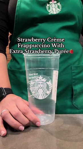 Strawberry Crème Frappuccino Recipe with Extra Purée