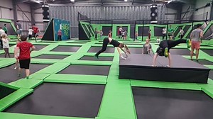 Want to practise flicks and tricks? Hangar 5 is the perfect place to do so! Come to Hangar 5 for an awesome time. For more information look at hangar5.wales, or give us a call on 01437 700555 | Hangar 5 Trampoline Park & Soft Play Wales