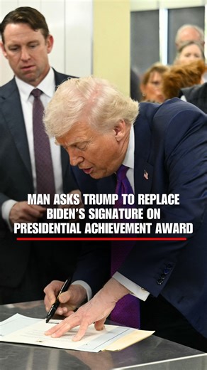 ‘MINE’S NOT AN AUTOPEN’: A Georgia man asks President Trump to cross out President Biden’s signature on his Presidential Lifetime Achievement Award and replace it with his own. | Fox News