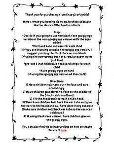 Elephant Hat Craft - Printable & Easy Prep