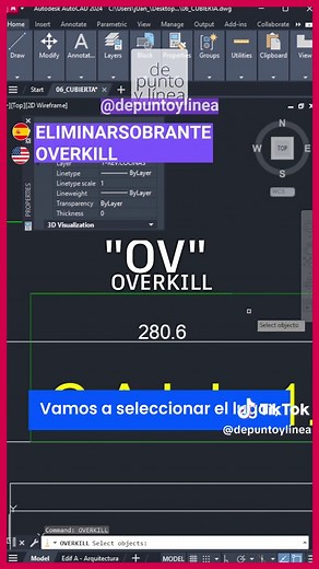 Eliminar líneas superpuestas en AutoCAD con Overkill