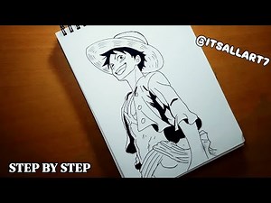 How to Draw Monkey D. Luffy Step by Step | How to draw Luffy full body easy