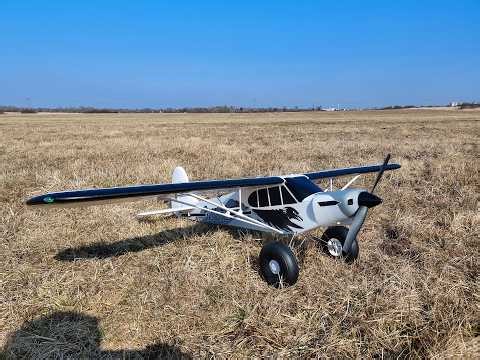 Piper PA-18 Super Cub FMS 1300 mm - first flights... and crash [13-03-2026]