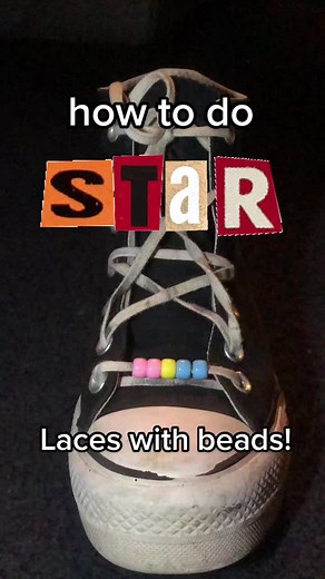 Laces with beads! - Star Shoelace Tutorial